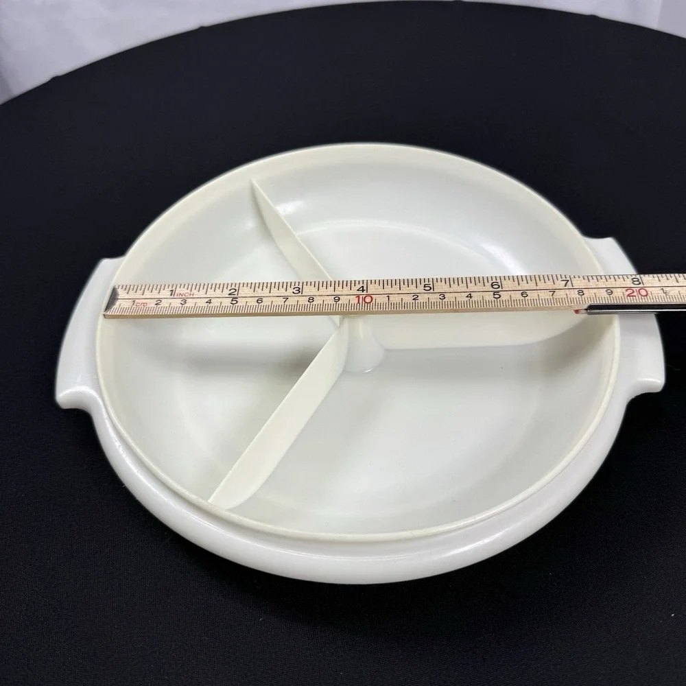 Tupperware ~ #608-2 Suzette White‎ Divided Serving Platter--- PLATTER ONLY